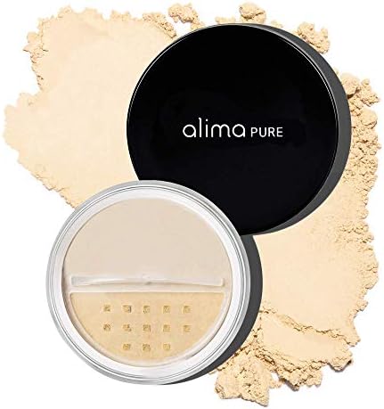 Alima Pure Matte Foundation Loose Mineral Powder Foundation Makeup, Loose Powder Makeup Oil Free Talc Free Powder, Natural Makeup Mineral Foundation Full Coverage Natural Foundation Powder .23 oz/6.5g