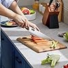 MDHAND Kitchen Knife Set, 9PCS Professional Japanese Knife Set, High Carbon Stainless Steel Chef Knife Set with Black Pakkawood Handle, Professional Ultra Sharp Kitchen Knives for Cooking, Elegant Box