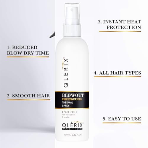 Image of Premium Blowout Hair Styling and Straightening Heat Protection Hair Spray with Keratin and Argon oil for Men and Women No Sulfate No Parabean (100ml) (1)