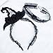 Woent Halloween Spider Web Headband Necklace Set Vampire Bat Hair Bands Ghost Festival Party Hair Hoop Hair Accessories for Women (Black F)