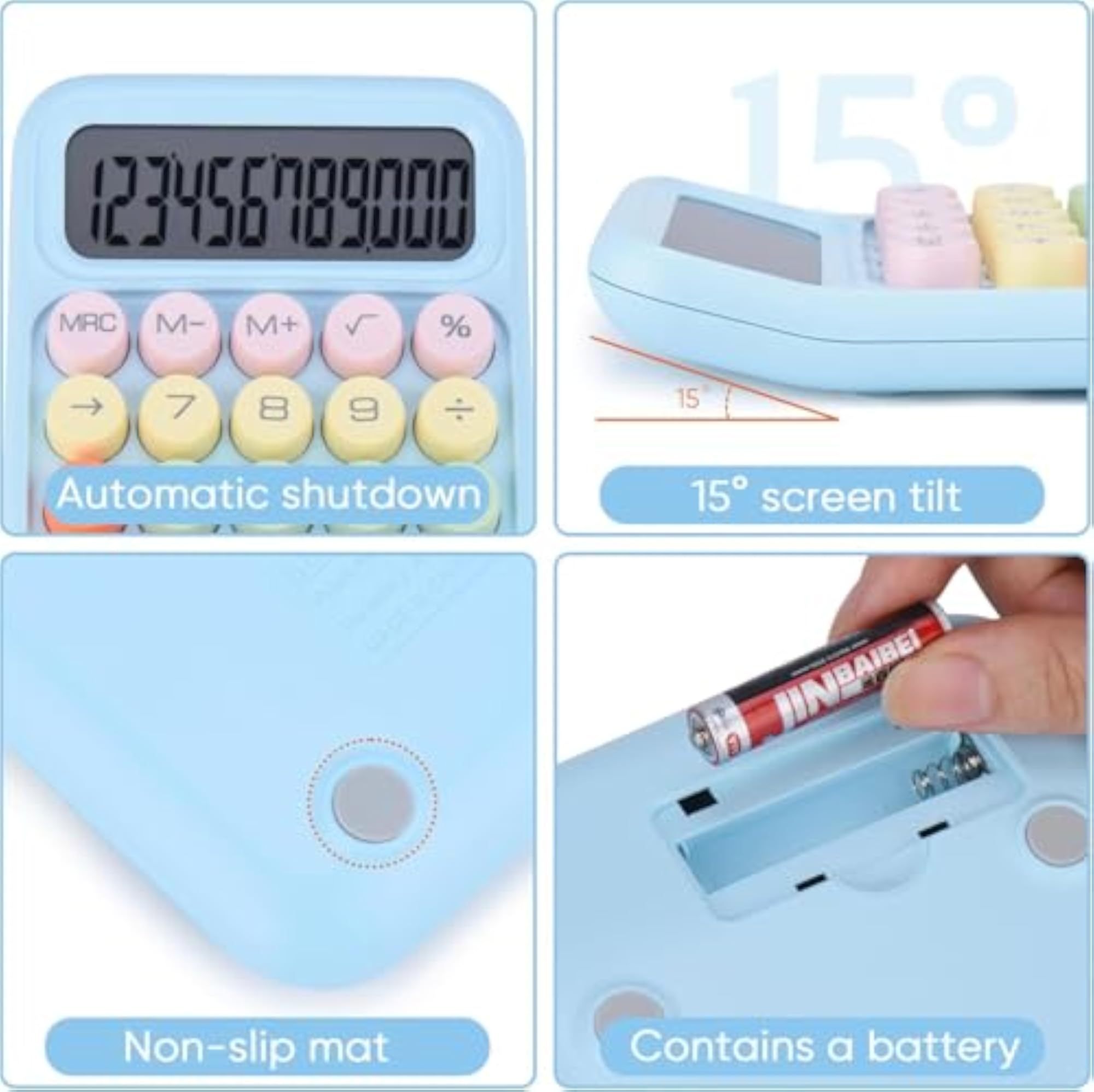 Colorful Calculator with 12 Digit Large LCD Display