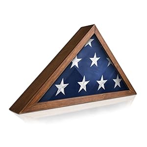 HBCY Creations Flaggen-Vitrine für amerikanische Veteranen