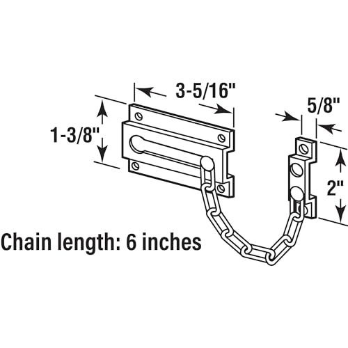 Defender Security U 10305 Prime Line Standard Chain Door Guard, Solid, Classic Bronze by PRIME-LINE - Image 3