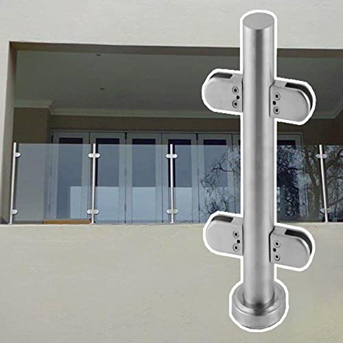 Kit de balustrade ronde en verre pour balcon moderne et aménagement de patio extérieur