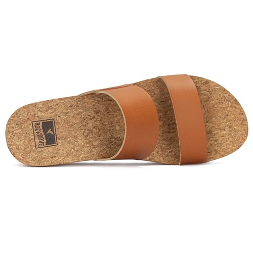 Image of RockDove Women's Isla Lift Platform Slide Sandals | Arch Support, Cute, Chic, Comfortable, Gift-Ready, Non-Slip, Indoor /Outdoor Sole, Breathable, Open Toe, Summer