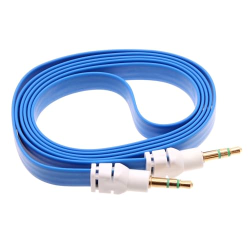 Cable auxiliar 3.5mm jack azul plano compatible TCL