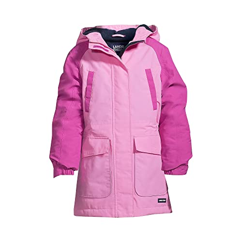Lands' End Girls Squall Parka Irish Rose/Meadow Mauve Kids X-Large #TOP15