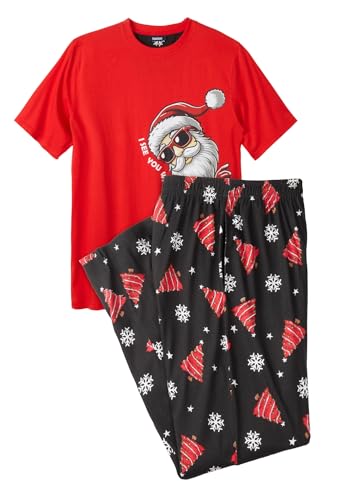KingSize Men's Big & Tall Lightweight Cotton Novelty PJ Set