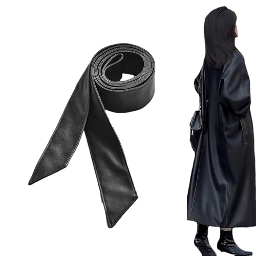 Belt For Women PU Sash Tie Waist Band For TrenchCoat Overcoat Black Down Coat Replacement Belt Down Coat Belt