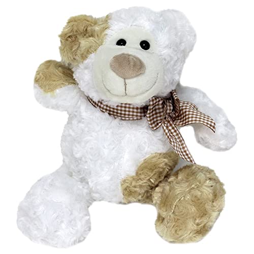 Preisvergleich Produktbild BEMIRO Plüschbärchen Split sitzend in weiß-beige - ca. 20 cm