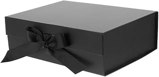 Milisten Caja De Cajas Para Cajas Negras Cajas De Cajas De Propuestas Cajas Para Propuesta De Dama De Honor Cajas Presentes Para Jewelry present Boxes Negro Papel
