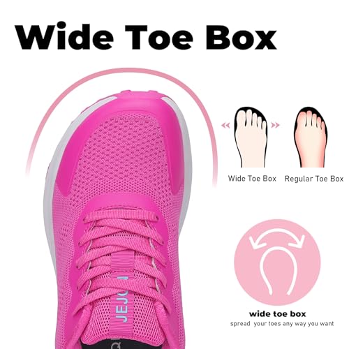 Women's Wide Toe Box Road Running Shoes Athletic Width Walking Sneakers Breathable Comfortable Tennis with Rubber Outsole3