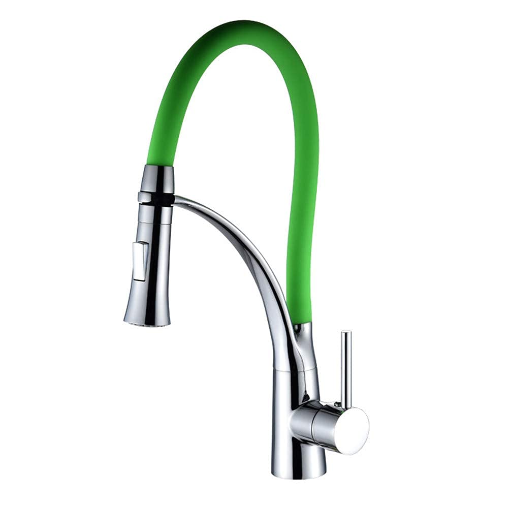 Robinet de cuisine en cuivre mitigeur évier eau chaude froide rotatif S