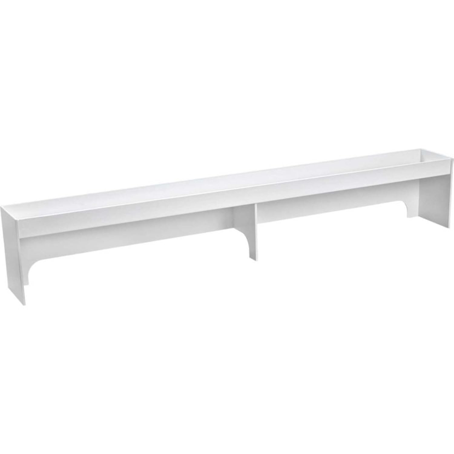 TrippNT 50216 PVC Fume Hood Shelf, 48" Width x 8" Height x 5" Depth, 4 ', White