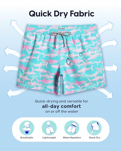 Image of MaaMgic Mens Slim Fit Quick Dry Short Swim Trunks with Mesh Lining