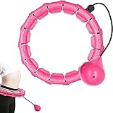 CORATED Smart Weighted Hoola Exercise Hoops,Infinity Hoop,Abdomen Fitness Weight Loss Massage,24 Detachable Knots Adjustable Size Hoops,for Adults & Kids Beginners Exercising