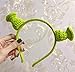 Shrek Ears Hand Knit Headband, Green Monster Shrek Headband with Ears Shrek Dressing Up Halloween Costume Shrek Hats Decoration For Gifts (alien headband)