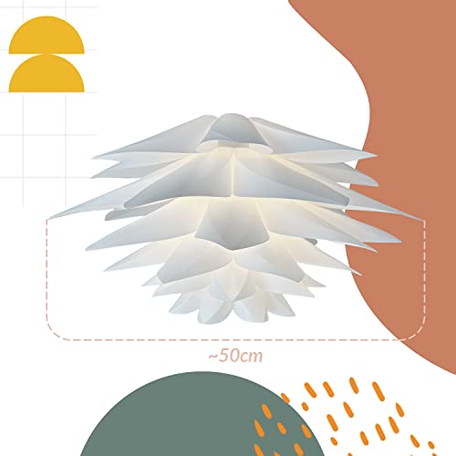 ALVIA Puzzle Pendant Lamp Shade - Lotus Flower DIY Jigsaw Lampshade Kit - 50cm, 50 cm - Image 2