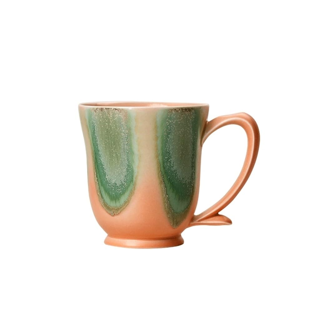 Kubek do herbaty Zielony zestaw kubków 1 ceramiczny kubek do kawy, pojemność 10,15 uncji użytku domowego, mężczyzn i kobiet, samodzielnego, latte, mleka herbaty