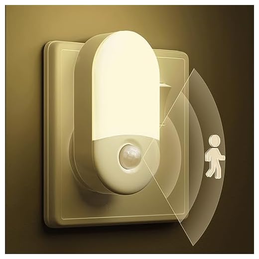 LOHAS-LED Veilleuse avec capteur de mouvement, 1 pièce, Prise de nuit LED avec 3 modes (ON/AUTO/AUS), blanc chaud 3000K, 30/60LM luminosité réglable pour couloir chambre, cuisine, salon, salle de bain