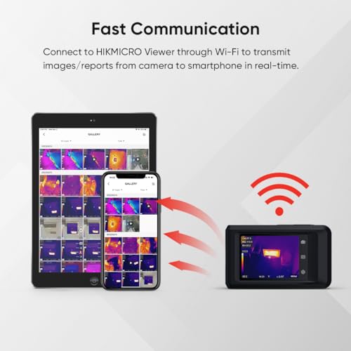 HIKMICRO Thermal Camera Pocket2 256 x 192 IR Resolution Thermal Imaging Camera with 8MP Visual Camera, 25 Hz, Wi-Fi, 3.5" Touch Screen Thermal Imager, IP54, -4°F~752°F - Thumbnail 5