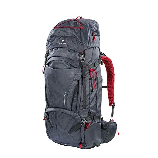 Ferrino Overland 65+10, Zaino da Trekking Unisex, Nero, 10 Litri
