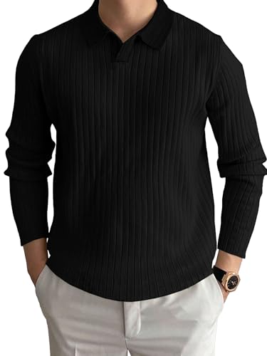 Image of Noble Monk Relax Fit |Textured| Lycra | Polo Neck T-Shirt