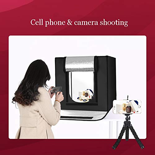 XAOBNIU Fotostudio-Kit Tragbare LED-Lichtbox Faltbare Fotostudio-Zelt-Lichtbox mit 4 Farbhintergründen (Size : 4 Light… – Bild 4
