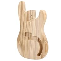 Unfinished DIY Bass Body - This style bass guitar body is crafted for DIY craft lovers and luthiers, offering an ideal foundation to build your own custom electric bass. Made from solid maple, it's ready for your personal paint and finish. Pre-Drille...