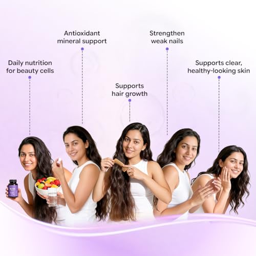 Image of CUREFOREVER Biotin Tablets with Zinc, Selenium & Coconut MCT for Healthy Hair, Skin, and Nails | Hair Vitamins for Men & Women (90 Count (Pack of 2))