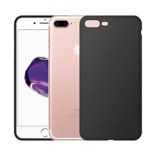 Image of Case Creation Luxurious OG Series for Apple iPhone 7 Plus Case Cover,Anti-Dirty Slim Case Frosted Matte Cute Candy TPU Raised Bezel (Splash of Color) Back Cover for iPhone 7 Plus -Black