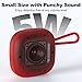 Bobtot Portable Bluetooth Speakers Wireless - IPX7 Waterproof Shower Speaker with 16 Hours Playtime, Loud Stereo Sound, TWS, Built-in Mic, Mini Size with Lanyard to Carry, Red