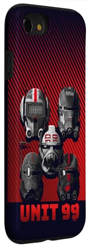 Coque Star Wars Bad Batch Unit 99 Helmet Line Up Case iPhone SE 8 7 - 3