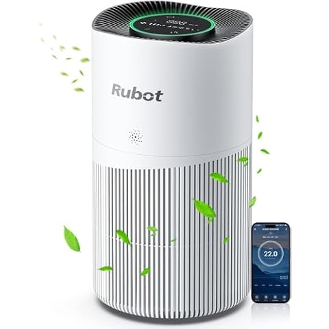 RUBOT Smart Air Purifier for home Large Rooms up to 1600 Sqft,CADR 450m³/h, Wi-Fi and Alexa compatible, PM2.5 Air Quality Display, Auto Mode, Quiet Mode 24dB, HEPA Filter Removes Dust, Pollen, Smoke Cover