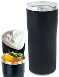HOME SHARON Rapid Cooling Beer Cooler, Cold Ice Beer Chiller, 1 Min Cool Down to -1℃ Freezing, Quick Freezer Tumbler, Wine and Beverage Cooler, Stainless Steel, Beer Gifts for Men(Black)