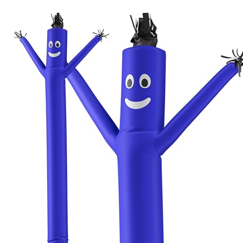 Image of LookOurWay Air Dancers Inflatable Tube Man Attachment - 20 Feet Tall Wacky Waving Inflatable Dancing Tube Guy for Business Promotion - Blower Not Included - Blue
