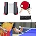 CAQYPVH Ping Pong Paddles Set, Rackets and Balls, with Carry Bag,Accessories,Retractable Net with Posts,Table Tennis Set for Tabletop, Black