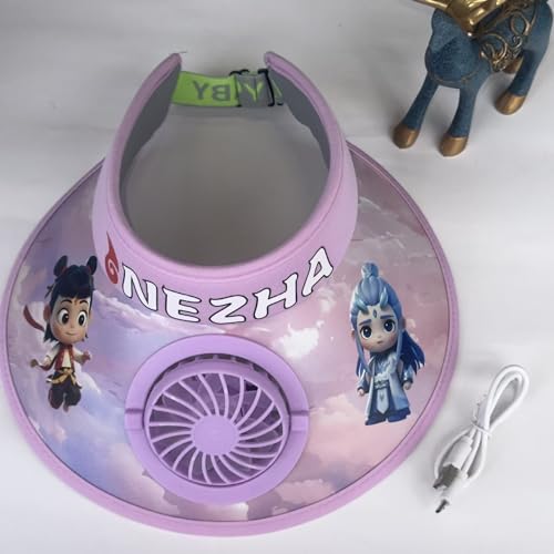 New neizha Children's Sun Hat - UV Protection Summer Cap for Boys & Girls, Cute & Breathable with USB Fan, Outdoor Play & Sun Shield Pink4