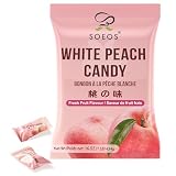 Soeos White Peach Hard Candy, Classic Series Chinese Hard Candy, 16 oz (Pack of 1)