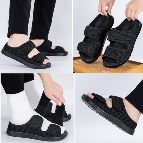 Gaatpot Chaussons Orthopédique Hommes Femmes avec Réglables, Noir, 40 EU – vue 6
