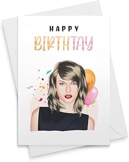 Birthday Card - Happy Birth-TAY! Birthday Card for Daughter, Swifty Birthday Card, Folklore for Her [00032]