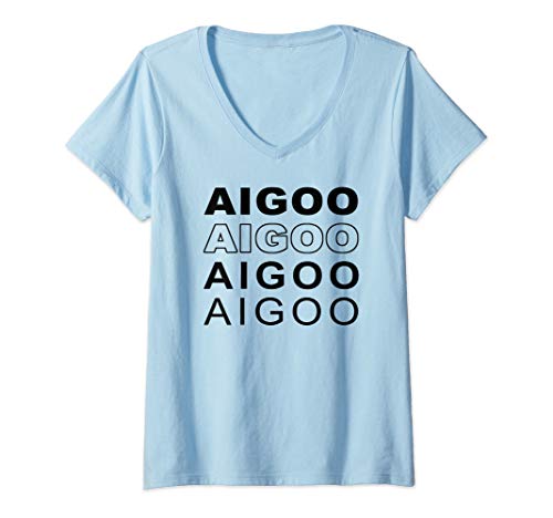 Womens Aigoo Aigoo! K-Drama Korean Words V-Neck T-Shirt