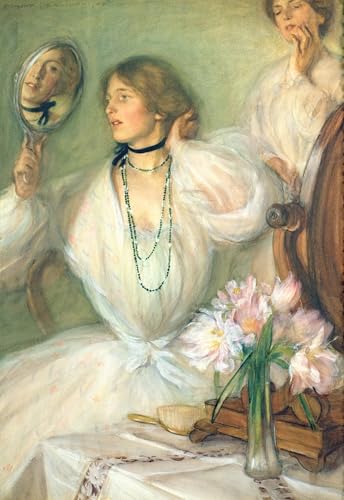 Toile Dame Flora Edmund Sullivan pour sublimer un mur blanc de salon