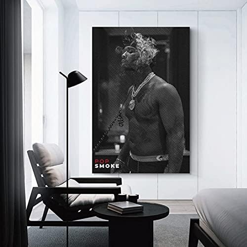 Amazon Pop Smoke Poster キャンバス絵画の家の装飾のための壁画に印刷 Frame 12 18inch 30 45cm ウォールステッカー オンライン通販