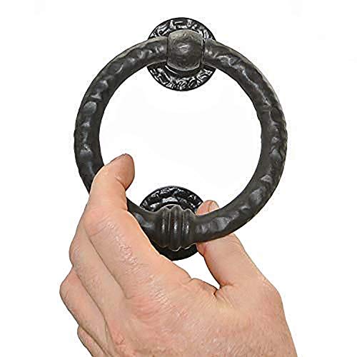 Mythrojan Large Cast Iron Ring Front Door Knocker Artisan Made Antique Knocker #TOP5