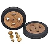 vidaXL 2X Madera Acacia Teca Ruedas de Repuesto para Tumbona Accesorio Recambio de Muebles Camas Colchón Asiento de Jardín Patio Exterior