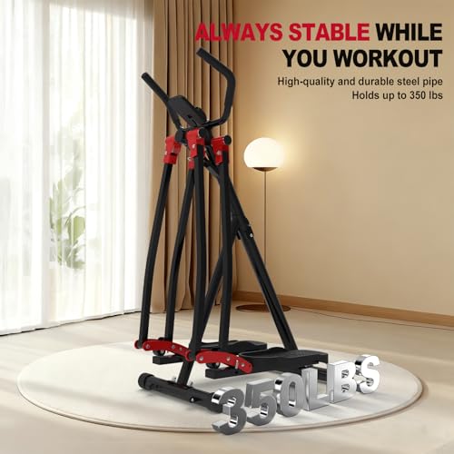 Image of HOTWAVE Air Space Walker, Foldable Elliptical Exercise Machine | Gentle on Joints & Low-Impact. 350lb capacity. Cross trainer stepper. Home gym equipment.