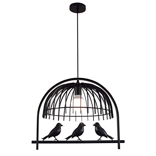 Lustre créatif noir en fer forgé moderne minimaliste pour bar et salon nordique