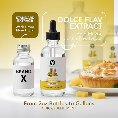 Image of Dolce Flav Pineapple Extract, Agua Fresca, for Drinks, 2oz