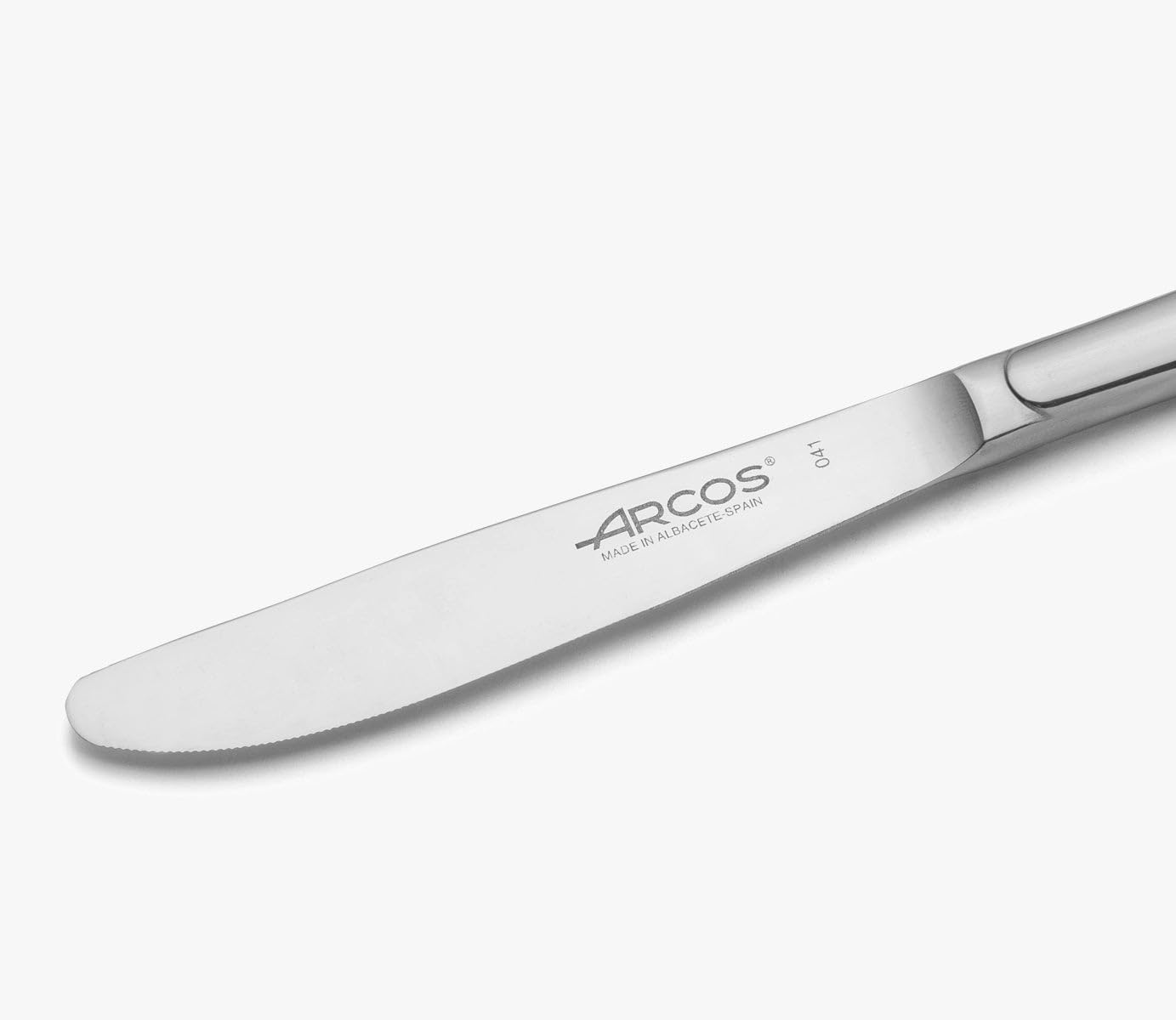 Arcos Berlin Series dessert knife. One-piece monoblock knife made of 18/10 stainless steel. Knife of 20 cm (7.87") very solid, resistant and durable.